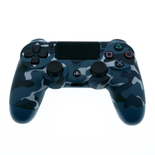 Игровой беспроводной геймпад для PS4 камуфляж синий