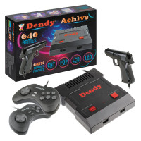 Dendy Achive 640 игр + световой пистолет чёрная