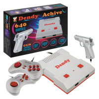 Dendy Achive 640 игр + световой пистолет серая